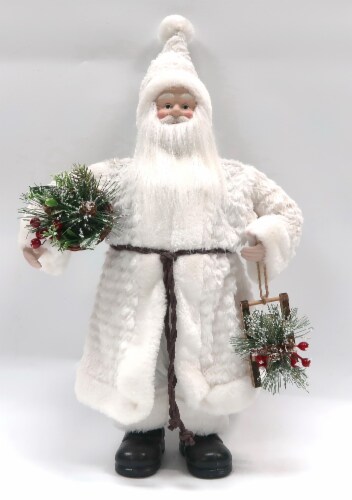 Holiday Home Fur Coat Santa Decoration Perspective: front