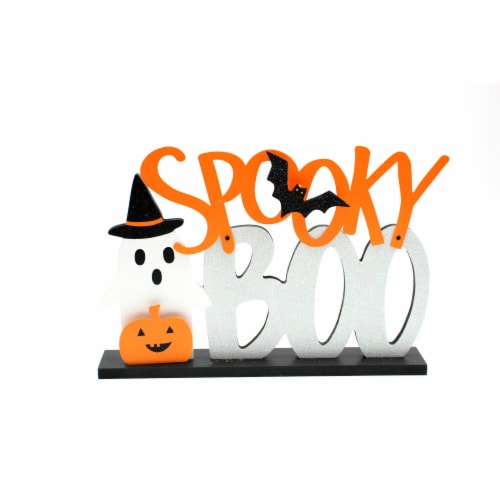 Holiday Home Spooky Boo Sign Perspective: front