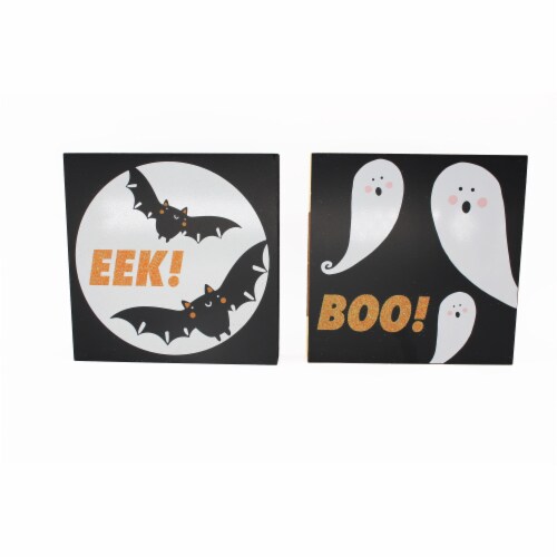 Holiday Home Halloween Block Sign - Assorted Perspective: front