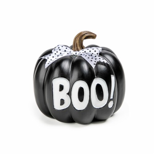 Holiday Home® Pumpkin with Bow Boo Perspective: front