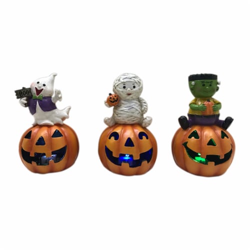 Holiday Home Character on LED Pumpkin - Assorted Perspective: front
