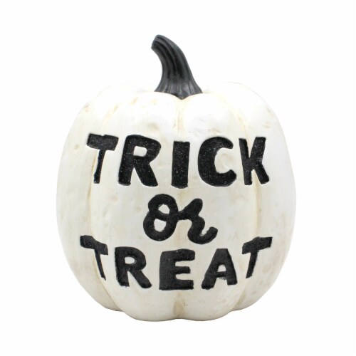 Holiday Home Trick Or Treat Pumpkin - Ivory Perspective: front