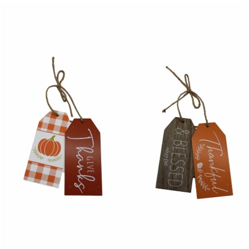 Holiday Home Mini Wood Tag Sign - Assorted Perspective: front