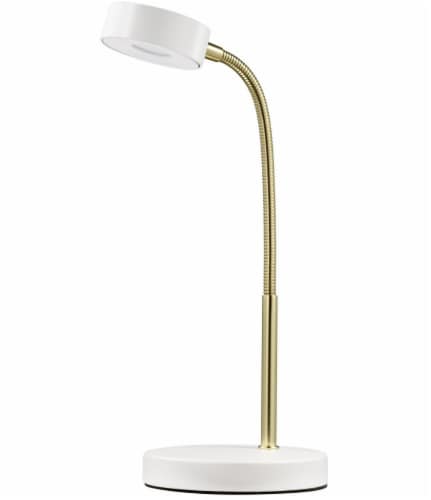 Everyday Living LED Desk Lamp - White/Gold Perspective: front