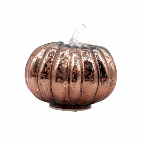 Holiday Home LED Glass Pumpkin - Brown Perspective: front