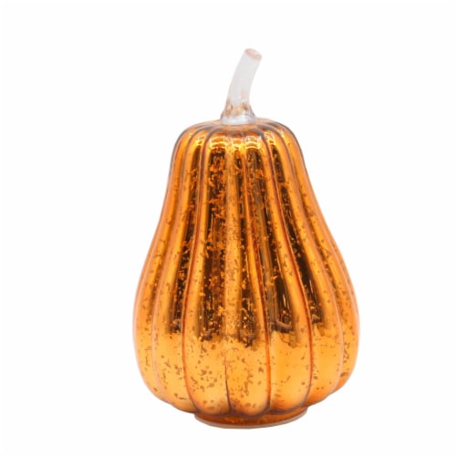 Holiday Home LED Glass Gourd - Orange Perspective: front