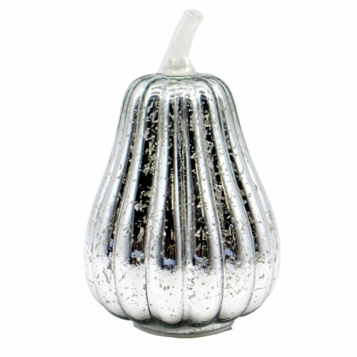 Holiday Home LED Glass Gourd - Silver Perspective: front