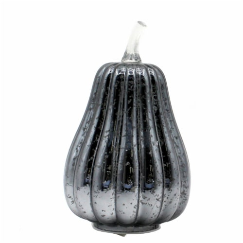 Holiday Home LED Glass Gourd - Grey Perspective: front