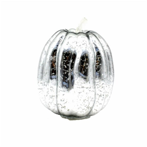 Holiday Home LED Glass Pumpkin - Silver Perspective: front