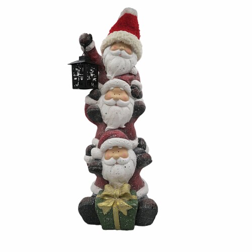 Holiday Home Stacked Santa Figure Perspective: front