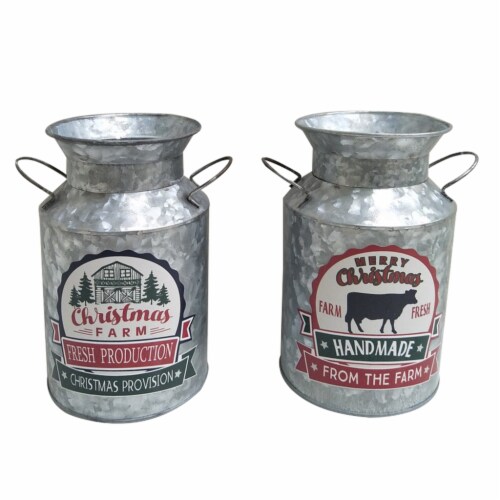 Holiday Home Galvanized Can - Assorted Perspective: front