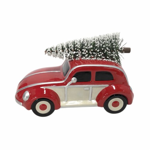 Holiday Home Ceramic Car Decor - Red Perspective: front