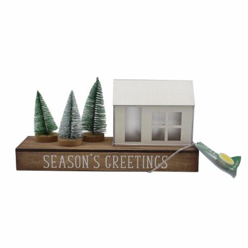 Holiday Home Season's Greetings LED Sign Perspective: front