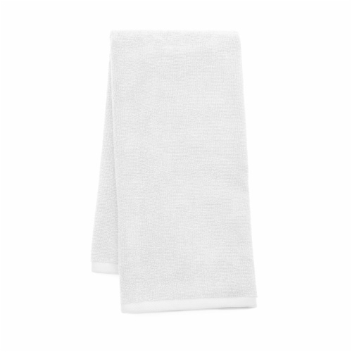 Dip Solid Hand Towel - White Perspective: front