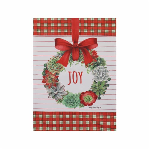 Holiday Home Holiday Wreath Garden Flag Perspective: front