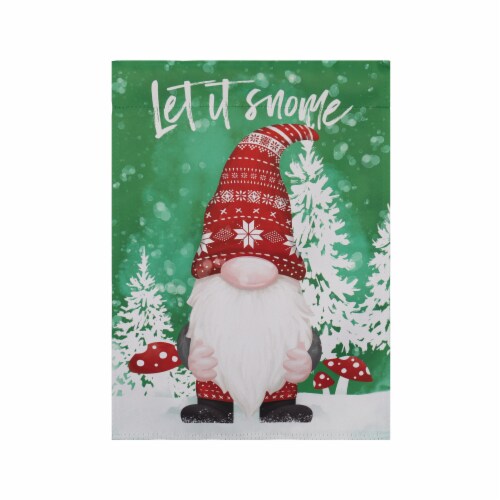 Holiday Home Gnome Garden Flag Perspective: front