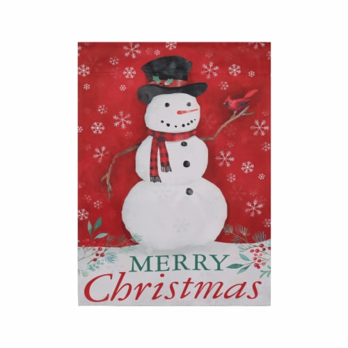 Holiday Home Holiday Snowman Garden Flag Perspective: front