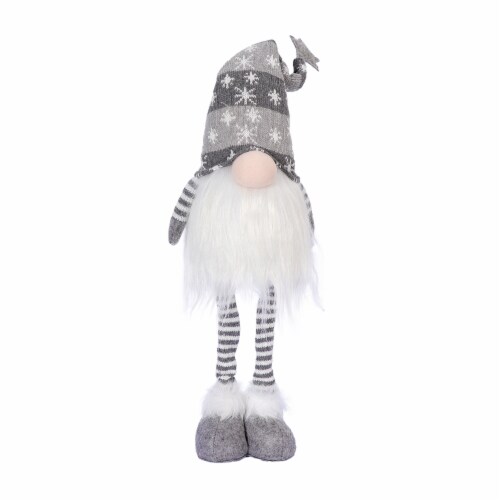 Holiday Home LED Standing Gnome - Grey Perspective: front