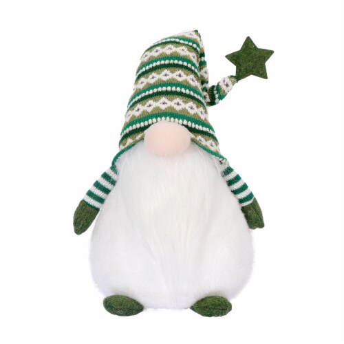 Holiday Home LED Gnome with Feet - Green Perspective: front
