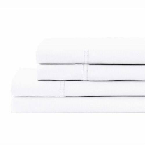HD Designs 420 Thread Count Solid 100% Cotton Sheet Set - Bright White Perspective: front