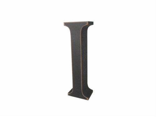 HD Designs Wood Monogram Letter I - Black Perspective: front