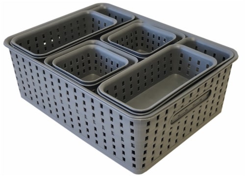 Everyday Living Basket Set - Gray Perspective: front