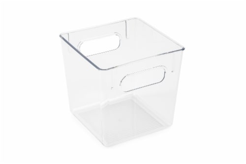Everyday Living Square Storage Bin - Clear Perspective: front