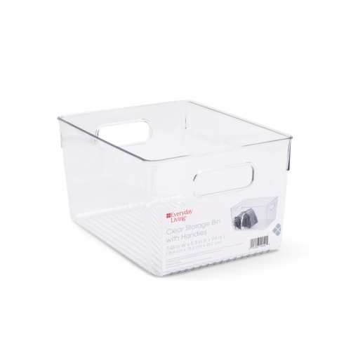 Everyday Living Storage Bin - Clear Perspective: front