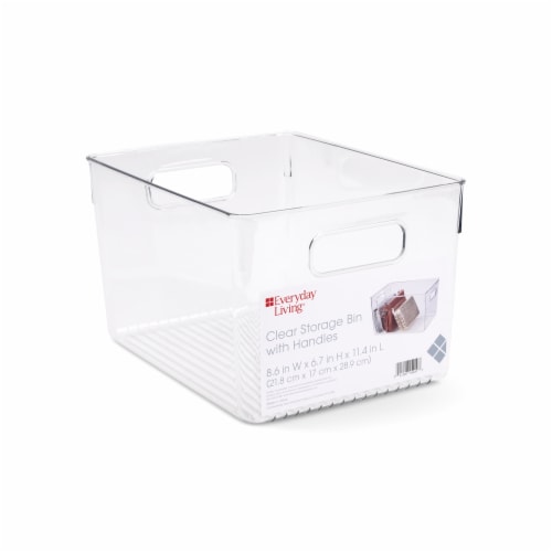 Everyday Living Storage Bin - Clear Perspective: front