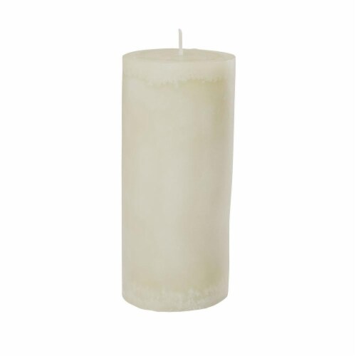 HD Designs® Bamboo Jasmine Pillar Candle - White Perspective: front