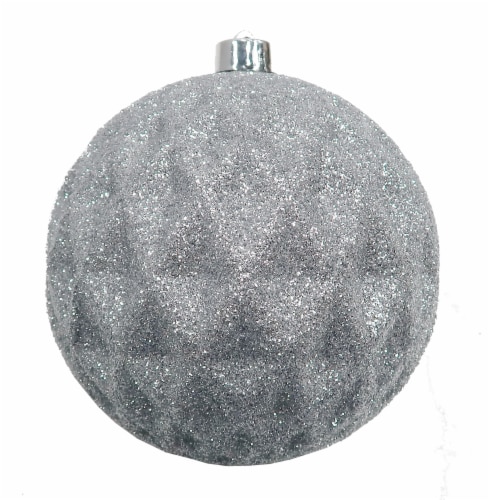 Holiday Home Shatterproof Ornament - Silver Glitter Perspective: front
