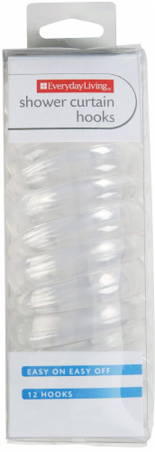 Everyday Living® Plastic Shower Curtain Hooks - Clear, 12 pk - Fred Meyer