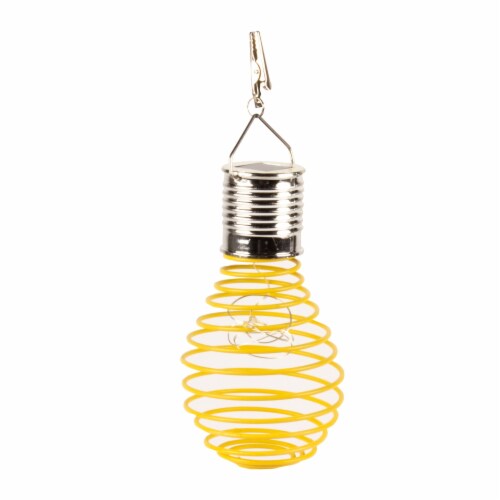HD Designs Outdoors Solar Hanging Ornament - Yellow Perspective: front
