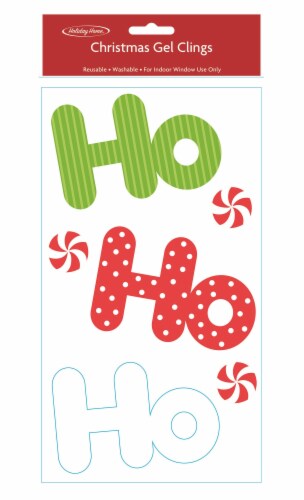Holiday Home Ho Ho Ho Gel Clings Perspective: front