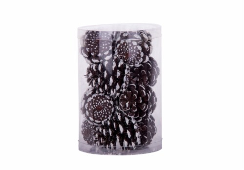 Holiday Home Snow Tipped Pinecones - Brown Perspective: front