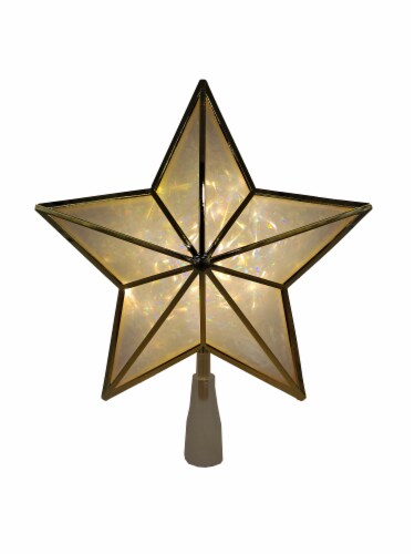 Holiday Home LED Twinkling Star Tree Topper - Gold Perspective: front
