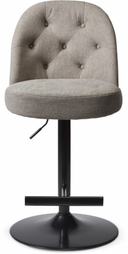 HD Designs Lloyd Adjustable Height Barstool - Walnut/Black Perspective: front