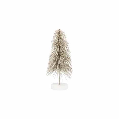 Holiday Home Downswept Bottle Brush Tree - Gold Perspective: front