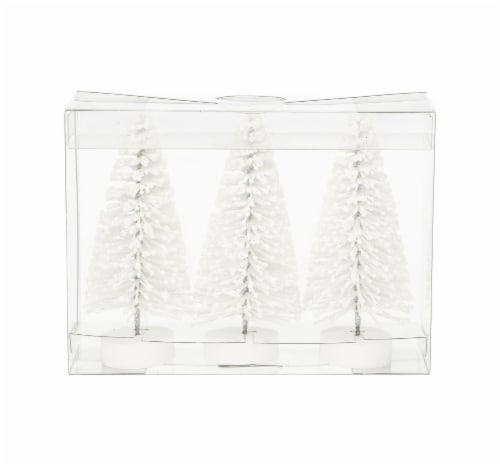 Holiday Home Bottle Brush Tree - 3 Pack - White Perspective: front