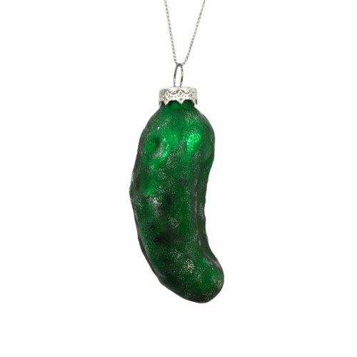 Holiday Home Pickle Christmas Ornament Perspective: front