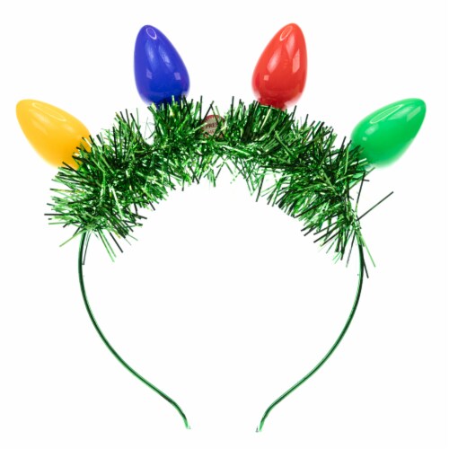 Holiday Home Christmas Light Bulb Headband Perspective: front