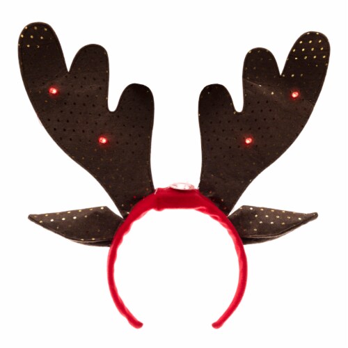 Holiday Home Antler Light Up Headband Perspective: front