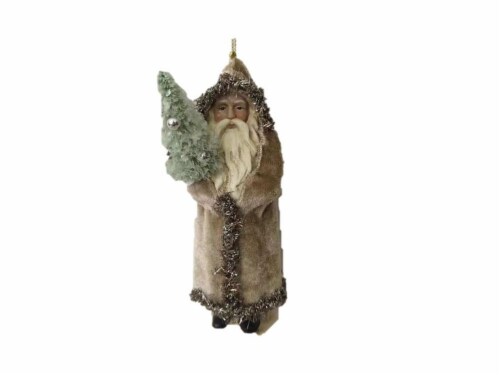 Holiday Home Old World Santa with Tree Ornament Perspective: front