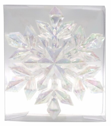 Holiday Home Iridescent Snowflake Ornaments Perspective: front