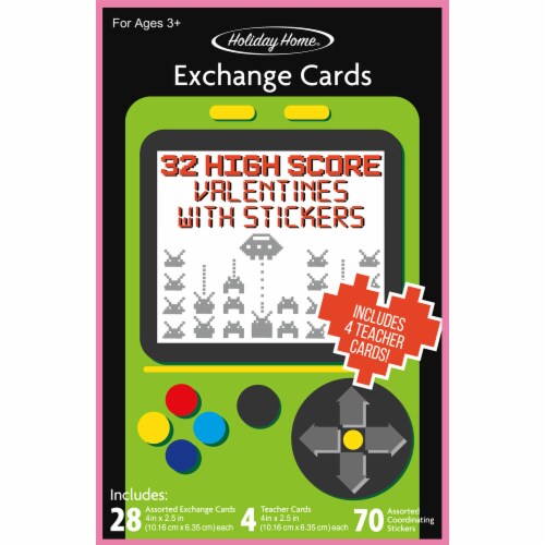 Holiday Home® High Score Valentine Exchange Cards Perspective: front