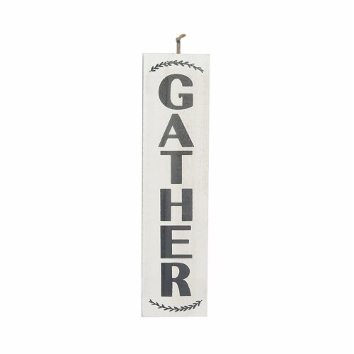 Holiday Home Thanksgiving Gather Wall Plaque Perspective: front
