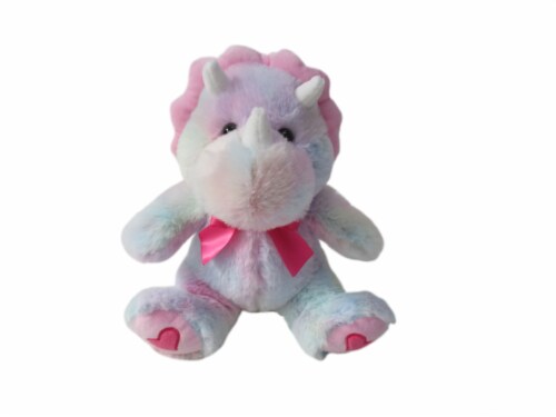 Holiday Home® Pink/Purple Tie Dye Dino Plush Perspective: front