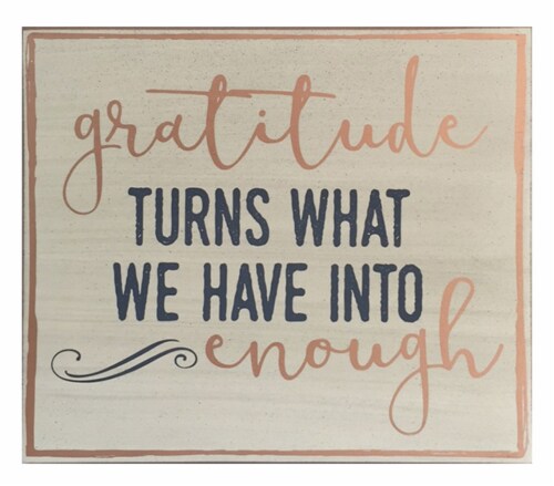 Holiday Home® Thanksgiving Gratitude Wall Sign Perspective: front