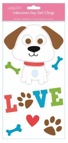 Holiday Home Puppy Love Gel Clings Perspective: front