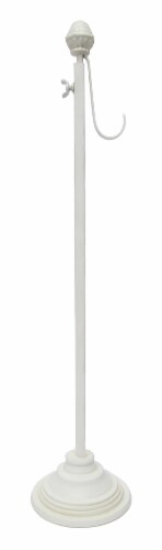 Holiday Home Acorn Top Wreath Stand - White Perspective: front